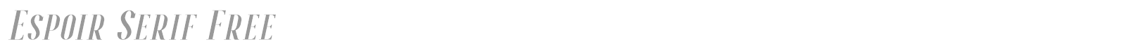 Espoir Serif font preview